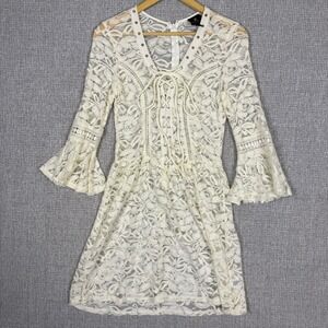 Disney Princess Aurora Lace Bell Lace Mini Dress White XS Fairy Whimisgoth‎ Ren